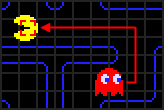 Pac-Man Ghost behavior: Blinky targeting (via GameInternals)