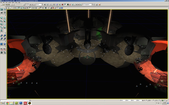 LitteDipper: map for Unreal Tournamet 3 by the Handy Vandal - Editor panorama view